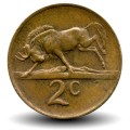 AFRIQUE DU SUD - PIECE de 2 Cents - Gnou noir - 1981