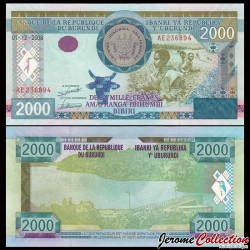 BURUNDI - Billet de 2000 Francs - Lac - 2008
