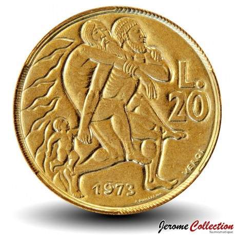 SAINT-MARIN - PIECE de 20 Lires - La solidarité humaine - 1973