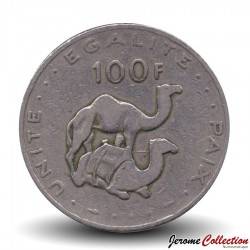 DJIBOUTI - PIECE de 100 FRANCS - Deux dromadaires - 1977