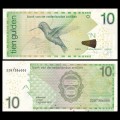 ANTILLES NÉERLANDAISES - Billet de 10 Gulden - Oiseau Colibri - 2016