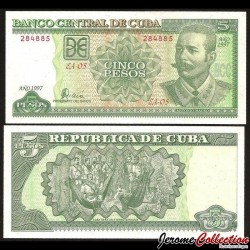 CUBA - Billet de 5 Pesos - Antonio Maceo - 1997