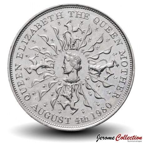 ROYAUME UNI - PIECE de 25 Pence - 80 ans de la reine mère - 1980