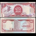 TRINITÉ-ET-TOBAGO - Billet de 1 Dollar - Oiseau Ibis rouge - 2013