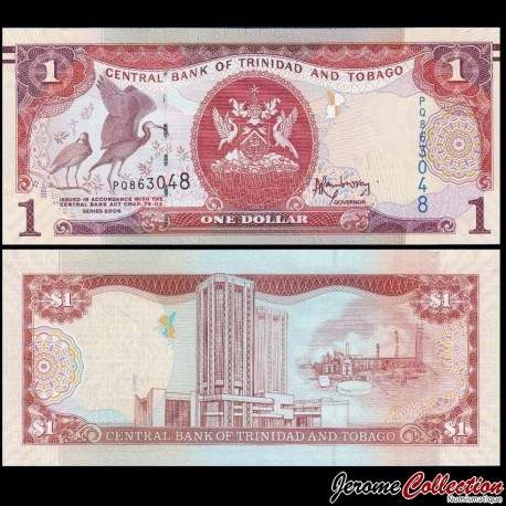 TRINITÉ-ET-TOBAGO - Billet de 1 Dollar - Oiseau Ibis rouge - 2013
