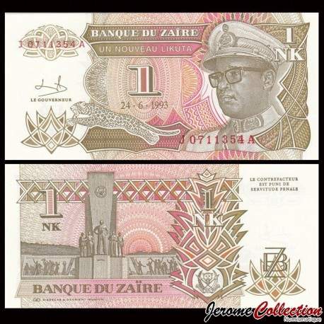 ZAIRE - Billet de 1 Nouveau Likuta - 24.6.1993