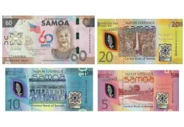 La Banque centrale du Samoa a émis des billets commémoratifs de 5 10 20 et 60 tālā
