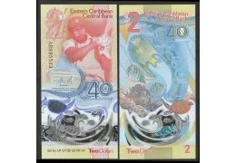 Le billet de 2 Dollars des États des Caraïbes orientales élu billet de l'année 2023 !