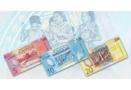 La Banque centrale du Samoa dévoile ses billets de banque en polymère.